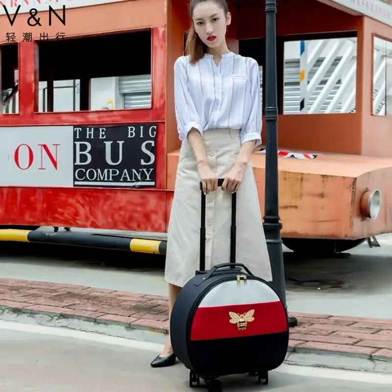 Универсальная Дорожная сумка на колесиках чемодан брендовая модная женская для