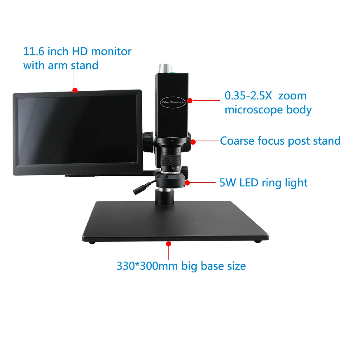 

FM750I 12-92X full hd 1080p zoom industry monocular digital video microscope