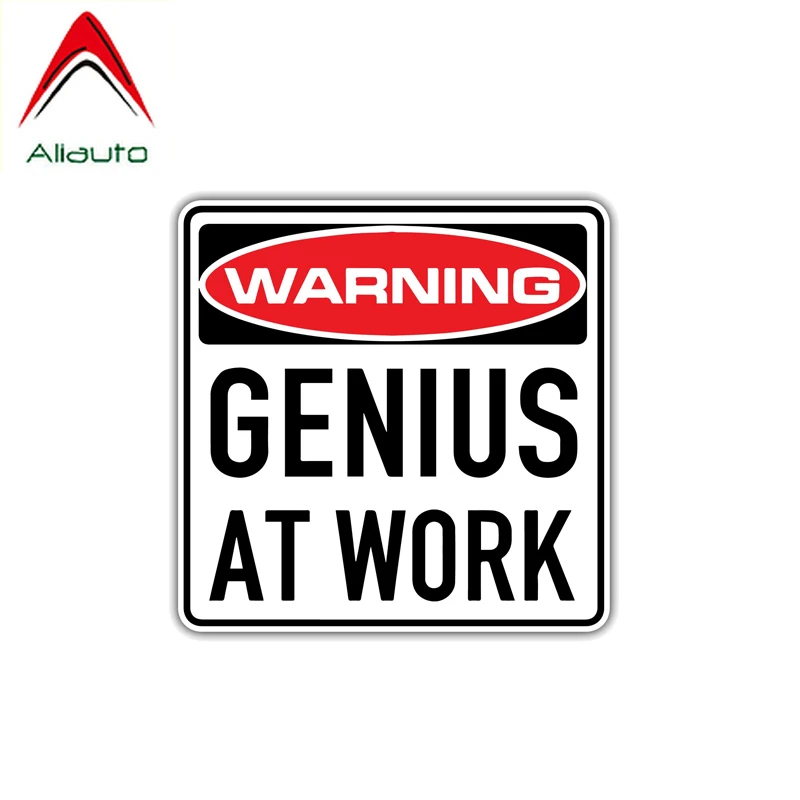 Aliauto Предупреждение автомобиля Стикеры Genius на работе Светоотражающая наклейка