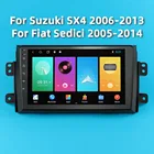 Автомагнитола 2DIN, 2DIN, для Suzuki SX4 2006-2013, Fiat Sedici 2005-2014, Android, радио, навигация, FM, GPS, мультимедийный видеоплеер