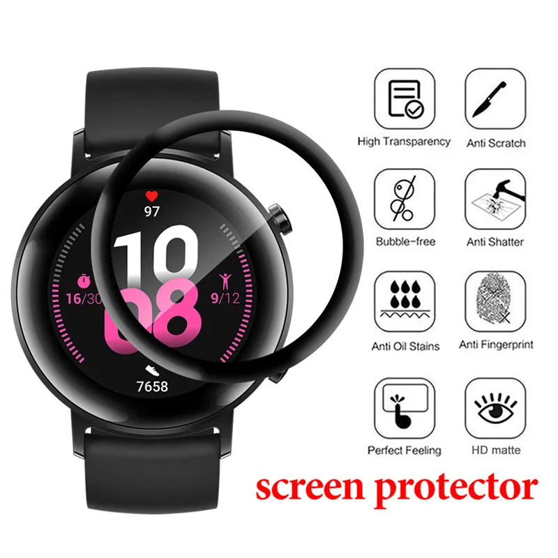 

Protective Glass for huawei watch gt2 42mm screen protector on hauwei gt 2 smart watch safety glas armor protection film thicken