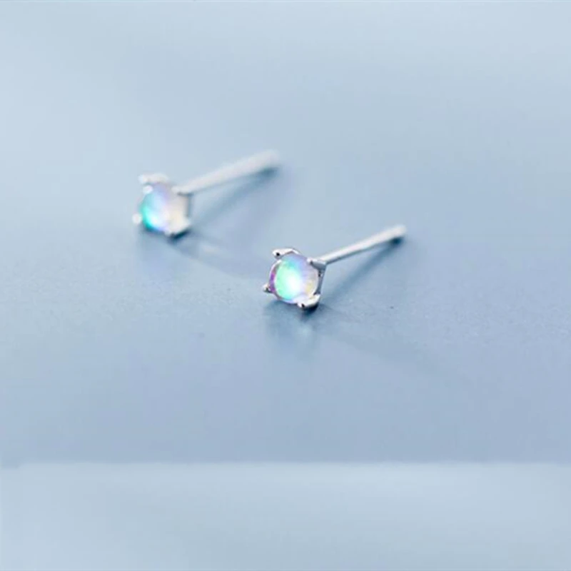 Серьги гвоздики из серебра 2019 пробы с градиентом|Серьги-гвоздики| |