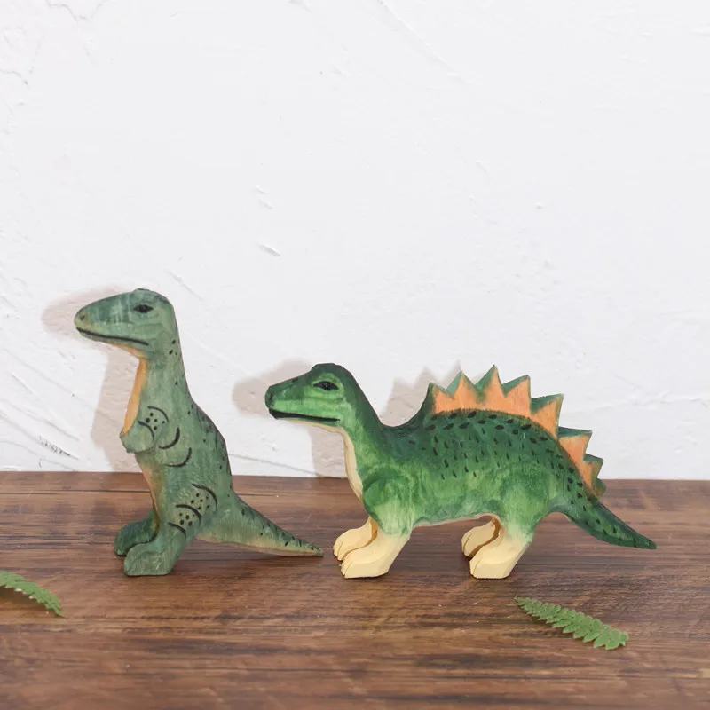 

Wooden Imitation Animal Carving Decoration Creativity Small Dinosaur Children's Toys Home Decoration Simulation Animal Ornaments