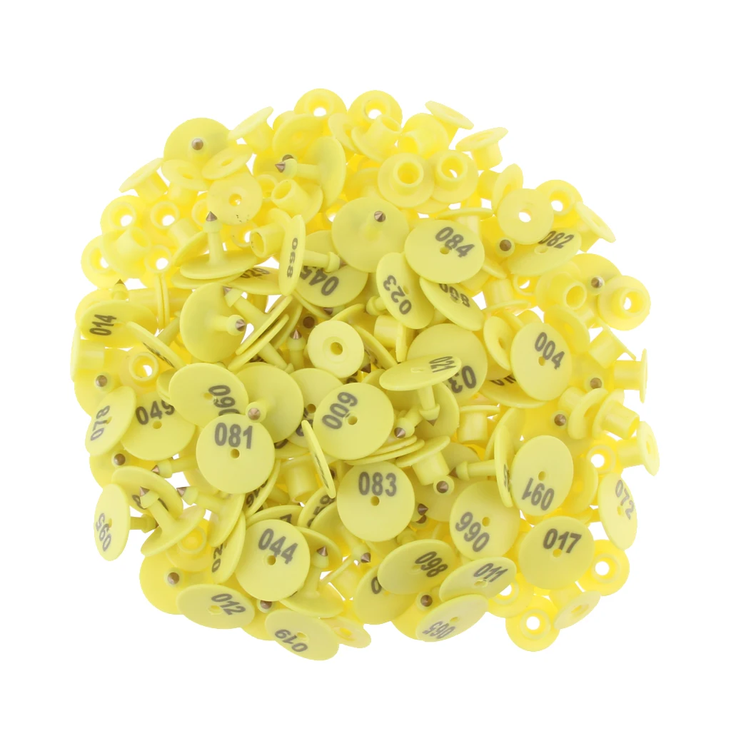 100 шт. предномерная идентификация поголовья Ушная бирка для свиньи козьей Овцы