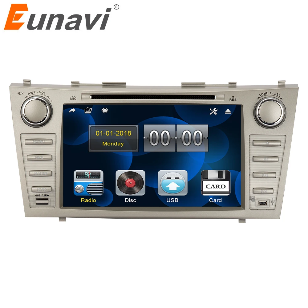Eunavi 8 дюймовый 2 din автомобильный dvd плеер gps навигация автомобильное радио для Toyota