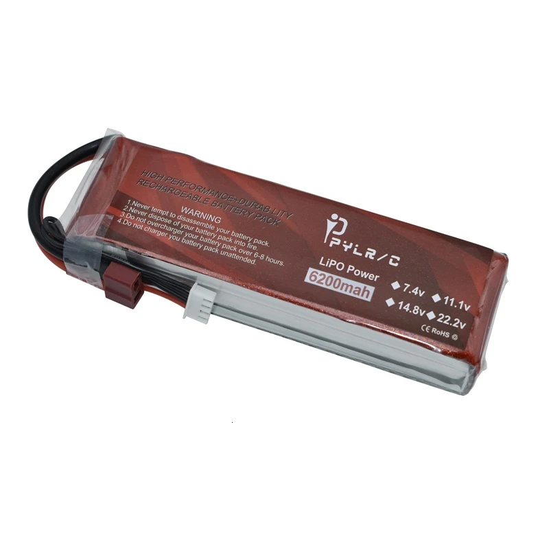 Высокая скорость 22 2 v 6200mAh литий-полимерный Батарея для радиоуправляемого