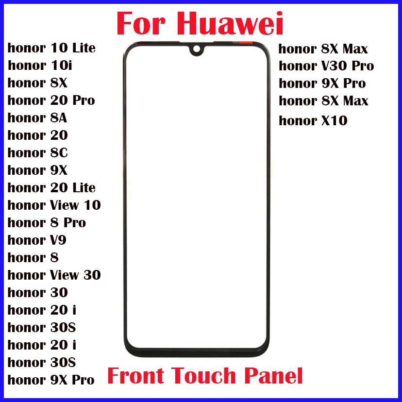 10 шт. внешний экран для Huawei Honor Передняя Сенсорная панель ЖК дисплей из стекла