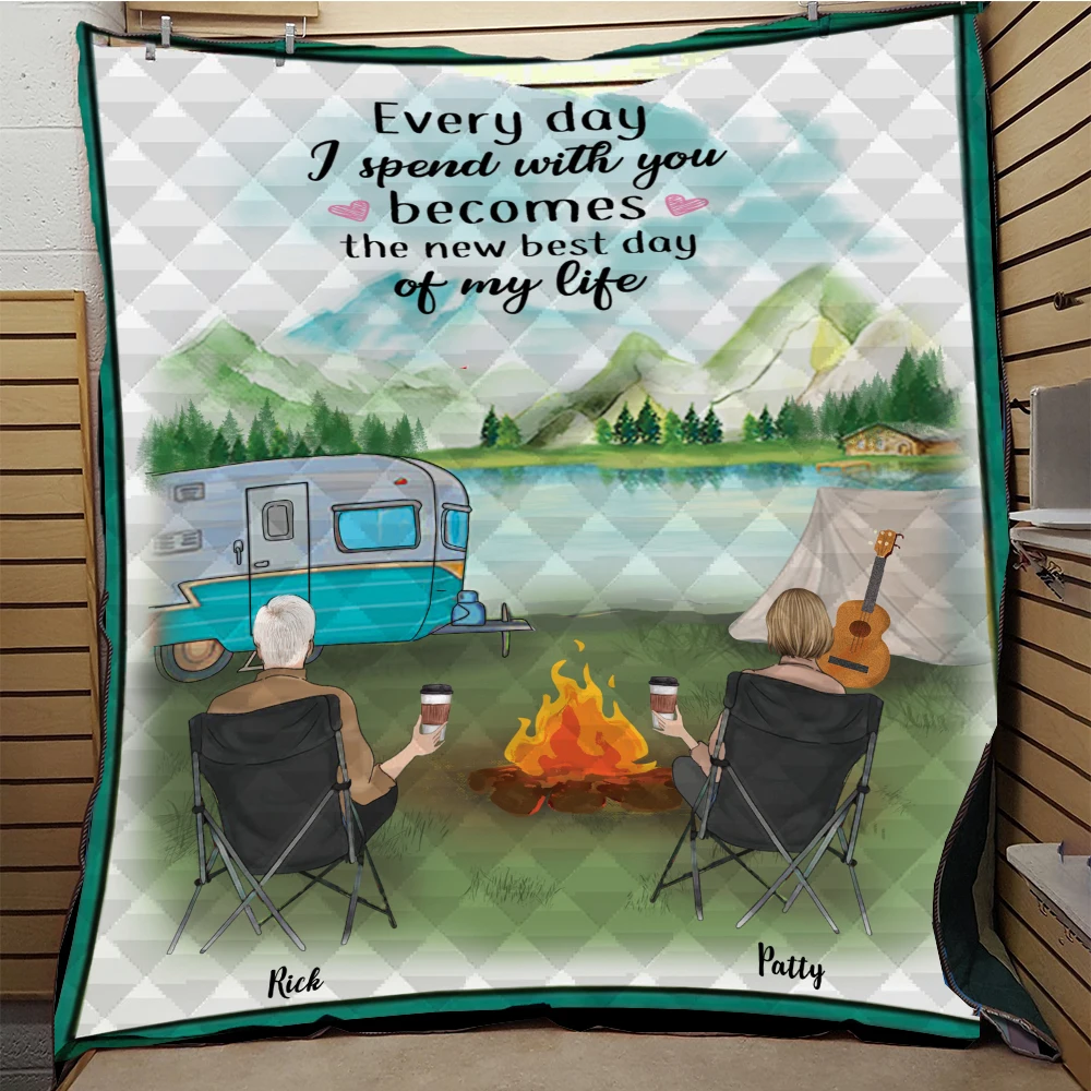 

SOFTBATFY Happy Picnic Quilt Blanket for Bed Soft Dropshipping