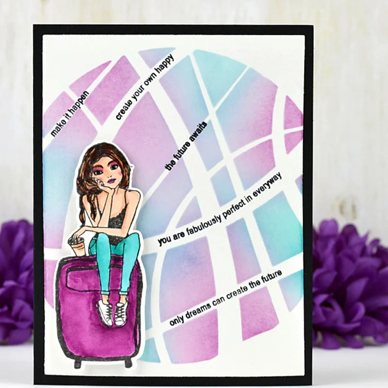 Смешанные Прозрачные марки для девочек с изображением деда мороза ведьмы лося