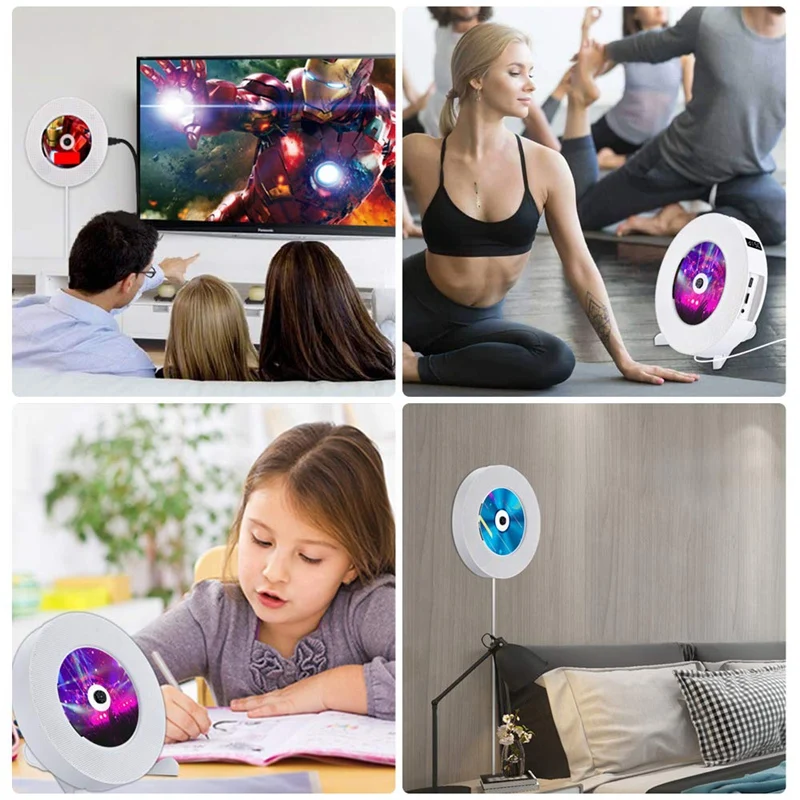 Portable DVD Player with HDMI Output 1080P Wall Mountable CD Remote Control for Home Built-In HiFi Speakers FM Radi | Электроника