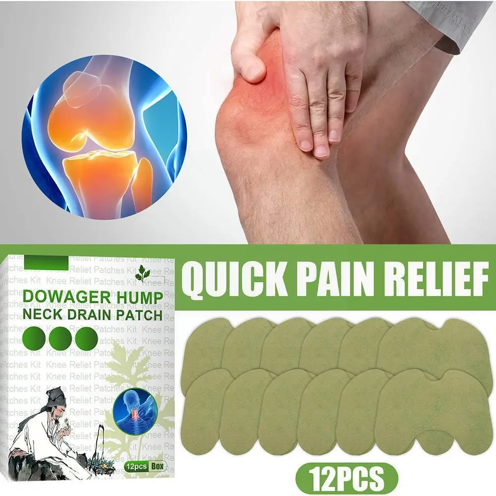 

12 Pieces/box Knee Joint Patch Wormwood Extract Knee Relief Pain Patch Joint Arthritis Rheumatoid Body Patch I2b0
