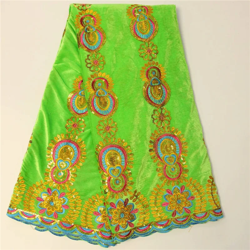 Бордового цвета в нигерийском стиле с блестками и бархатной ткани кружева Ткань 5