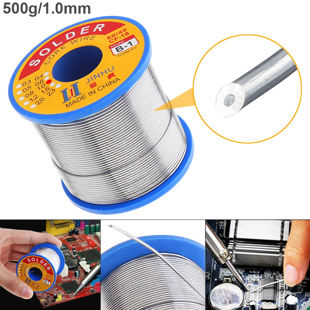 60/40 B-1 500g 1 0 мм неочищенный припой с канифольным ядром 2.0% флюсом и низкой