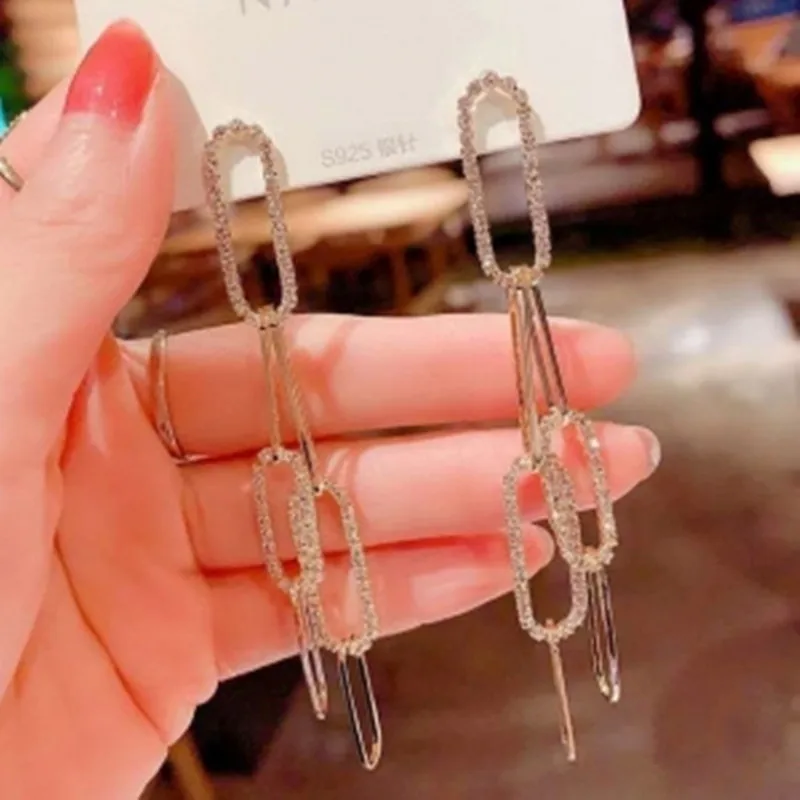 

S925 Silver Needle Korean High Quality Light Luxury Summer Tassel Earrings Net Red Design Fairy Long Earrings Jewelry Jewelry