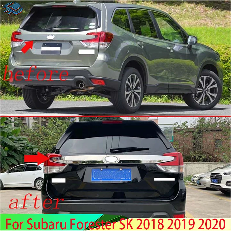

For Subaru Forester SK 2018 2019 Decorate Accessories Stainless steel Rear Boot Door Trim Cover Trunk Lid
