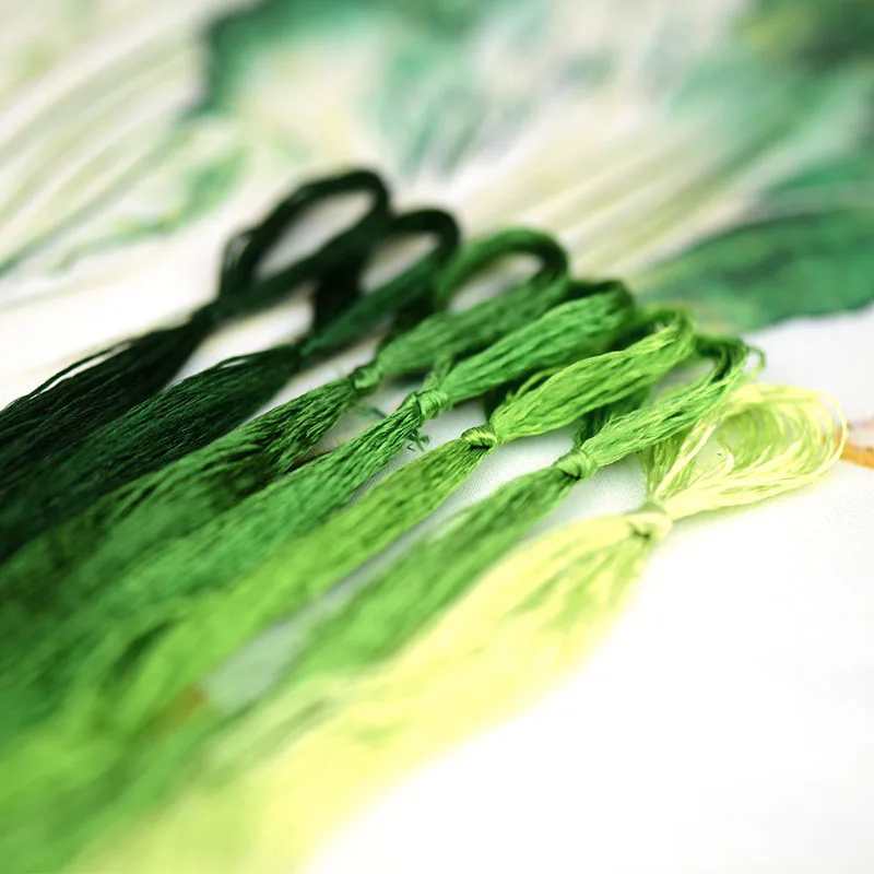 Вышивка вручную/шелковая нить/шелковая вышивка/катушка ручной вышивки/яркая