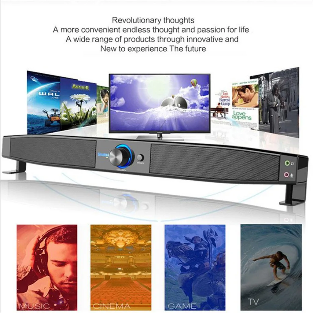 25 # BT беспроводной ТВ Саундбар 4 динамика 3D Звуковая Панель домашний кинотеатр Бас