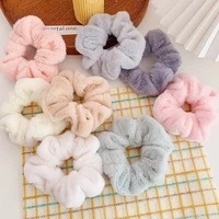 1pcs new korean version of the autumn and winter plush hair rope girl super soft hairball head flannel large intestine hair ring