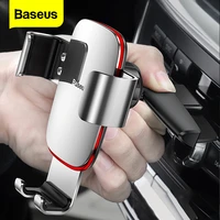 baseus gravity car phone holder for car cd slot mount stand for iphone 12 11 x pro max samsung metal cell mobile phone holder