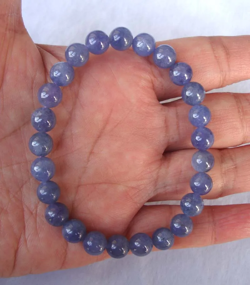 Бесплатная доставка натуральный циркониевый круглый 8 мм браслет с бусинами