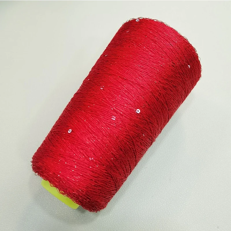 Блестящая пряжа из натурального шелка и хлопка 100 г | Дом сад