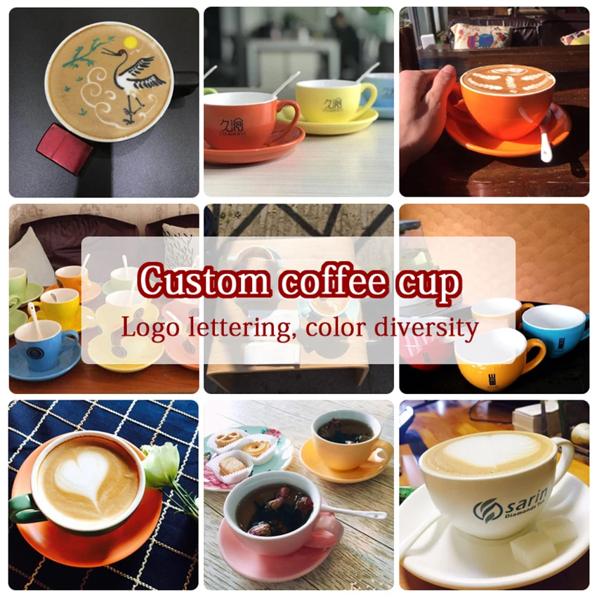 Матовая 300 мл большая емкость европейские керамические кофейные чашки Блюдце