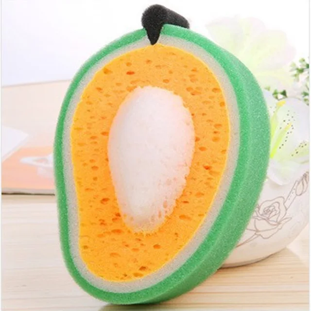 Забавная губка для посуды 3D фрукты прочная чистящая ткань хлопковая мытья