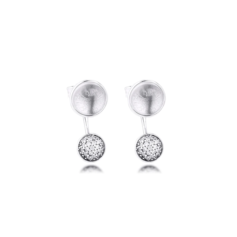 

Genuine 925 Sterling Silver Earrings for Women Dazzling Droplets Earrings Party Wedding Jewelry Girl Gift brincos Wholesale E073