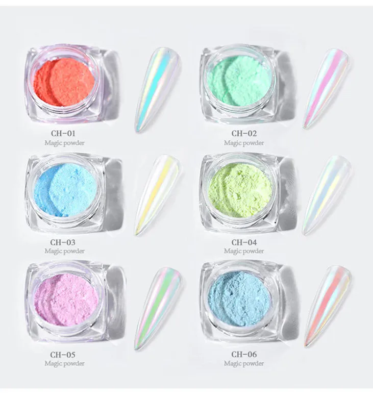 0,2 г лак для ногтей Aurora Ice Прозрачный блестящий порошок зеркальная Русалка пигмент УФ-гель для ногтей Волшебная пыль лазер украшения для ногтей