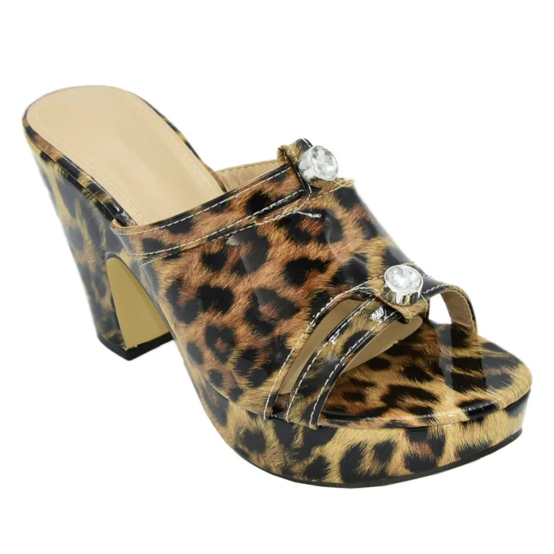 Обувь размера плюс Роскошные женские Босоножки на каблуке Женская обувь без