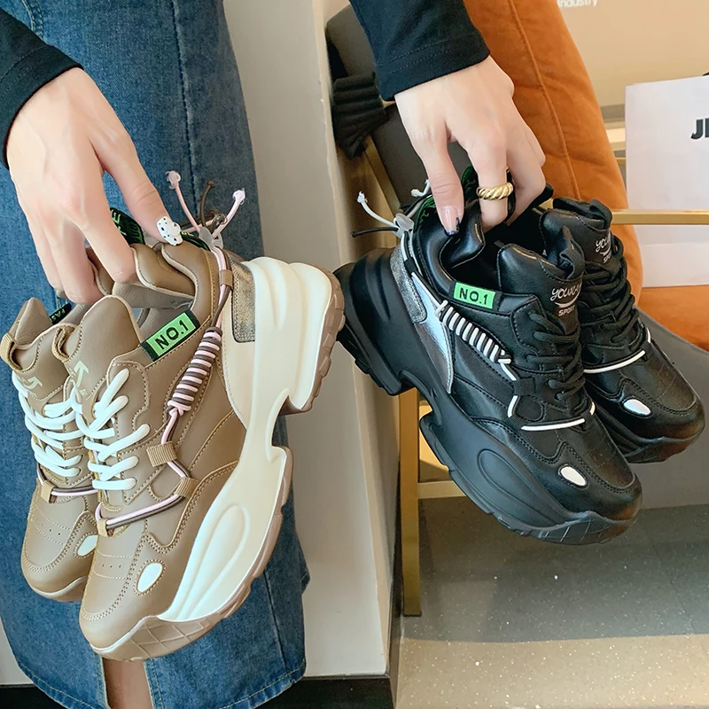 

Women Platform Chunky Sneakers Designers Fashion Brand Casual Shoes Woman Tennis Basket Female Summer Vulcanized Shoes 2021