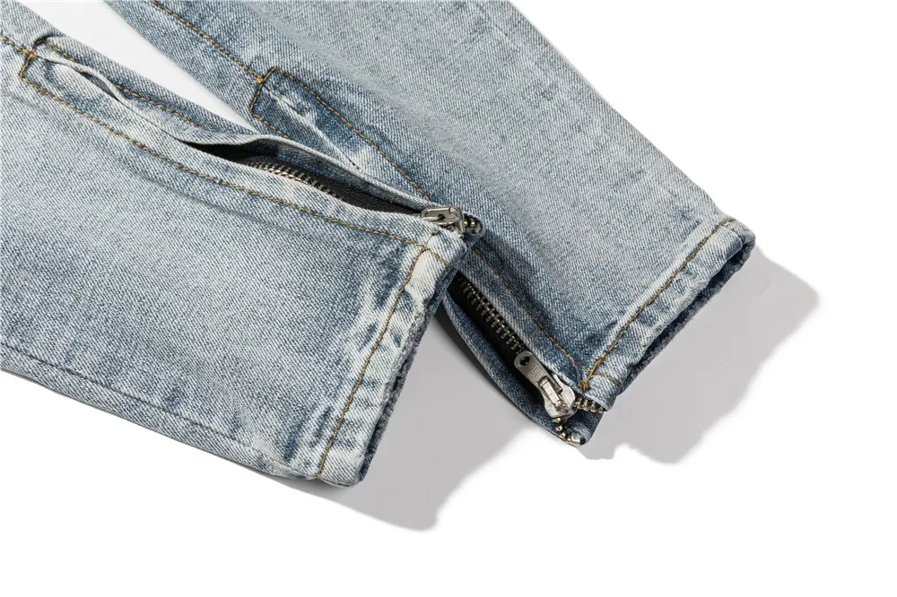 Мужские джинсы до щиколотки однотонные длинные прямые с поясом Ulzzang простая