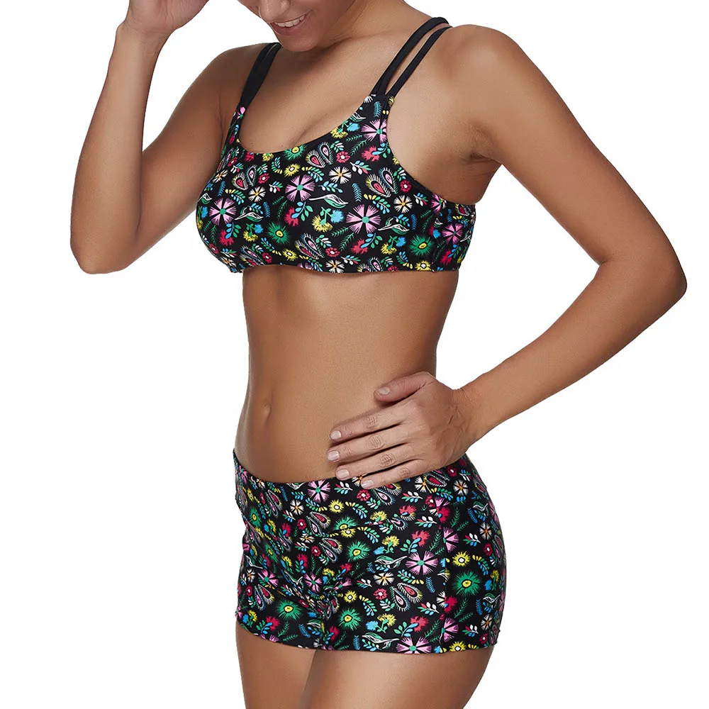 Купальщик плюс размер купальники женские купальник женский пуш ап swimsuit высокая талия для пляжа bikini set сплошной swimwear women черный закрытые танкини раздельный пляж стринги бикини