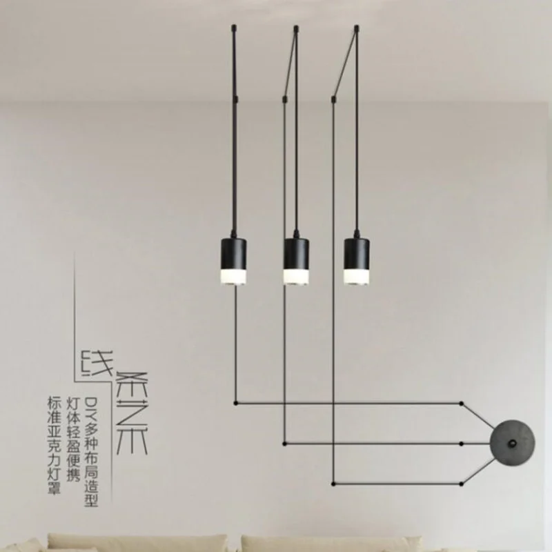 Конструктор Сделай Сам подвесной светильник с Гостиная люстра Спальня лампа