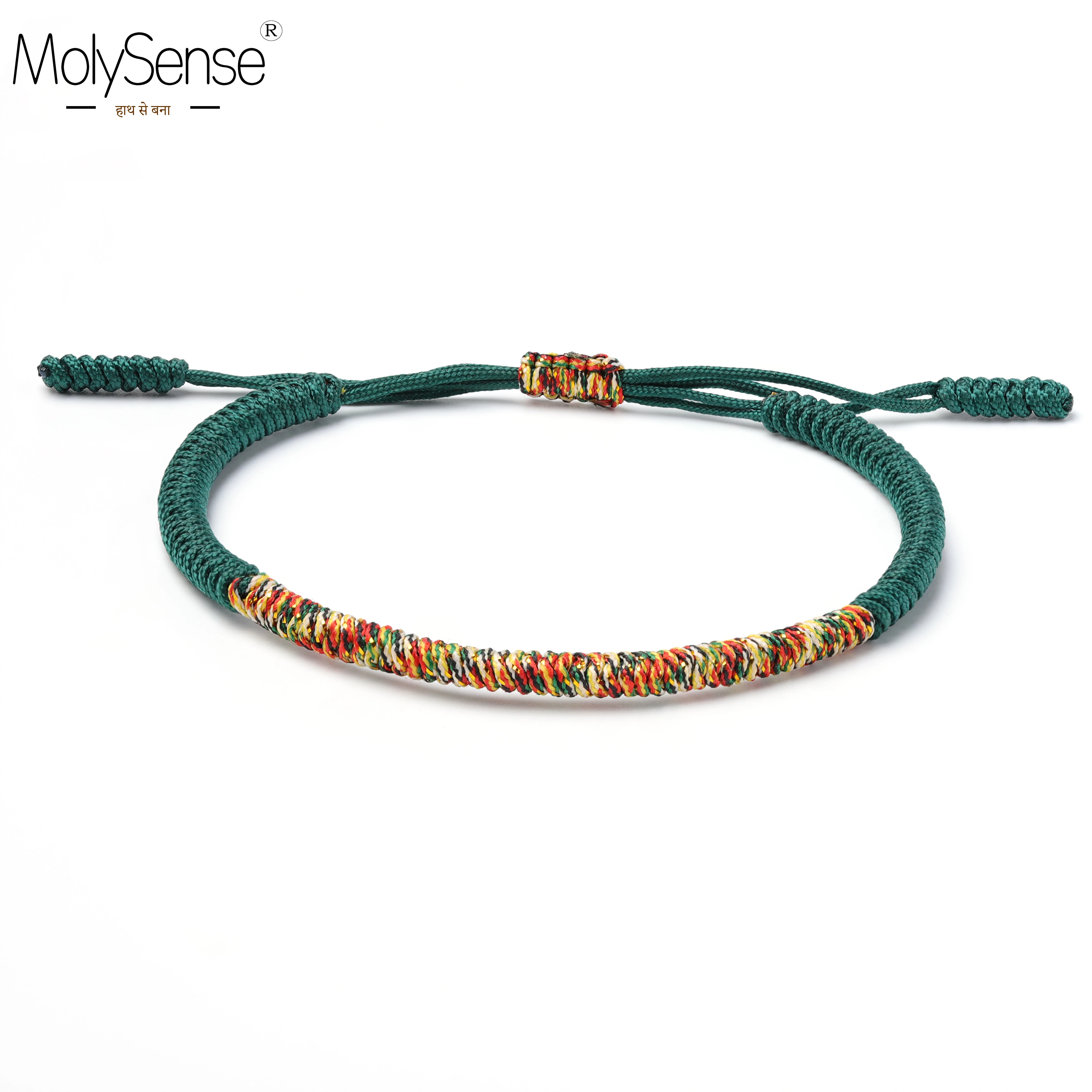 

MolySense Tibetan Handmade Buddhist Lucky Bracelets & Bangles For Women Men Rope Knots Amulet Gift Tibet Braided Bracelet