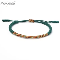 molysense tibetan handmade buddhist lucky bracelets bangles for women men rope knots amulet gift tibet braided bracelet