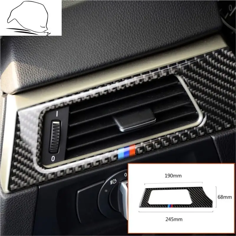 

For BMW 3 series E90 E92 E93 2005-2012 Carbon Fiber Driver Side Air Conditioner Vent Outlet Cover Trim Sticker Car Accessories