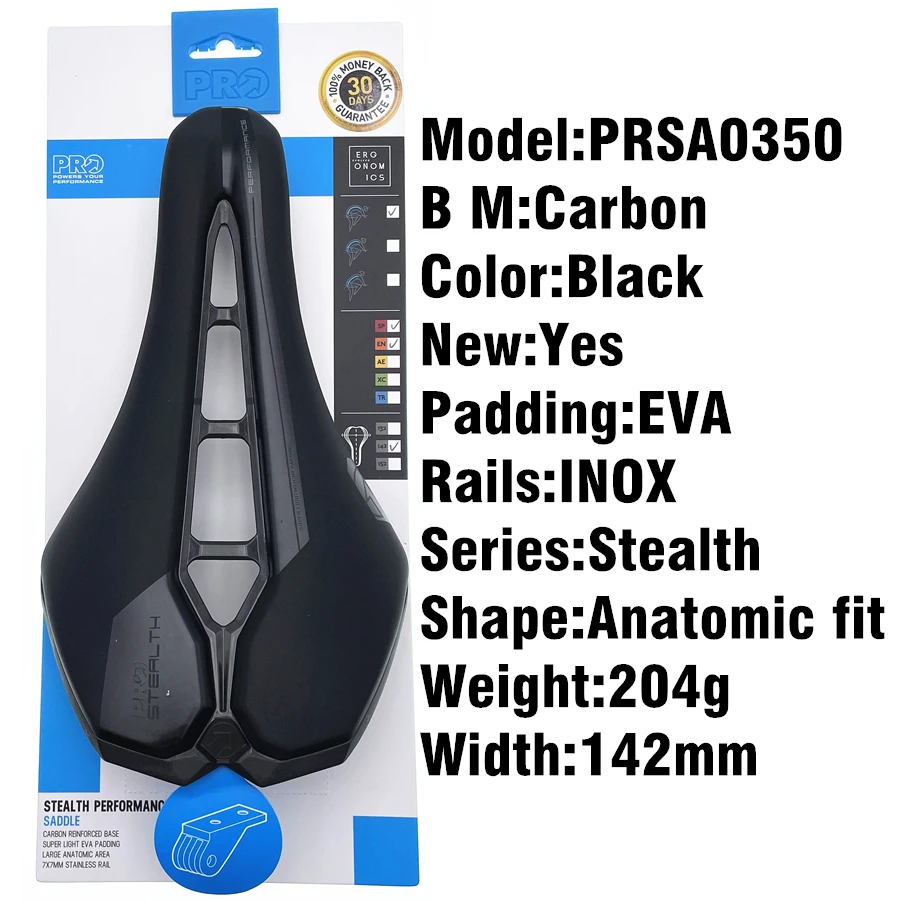 Седло Shimano PRO Stealth CRMO INOX 7 х7 мм углеродное Х9 LTD черное серебристое из нержавеющей