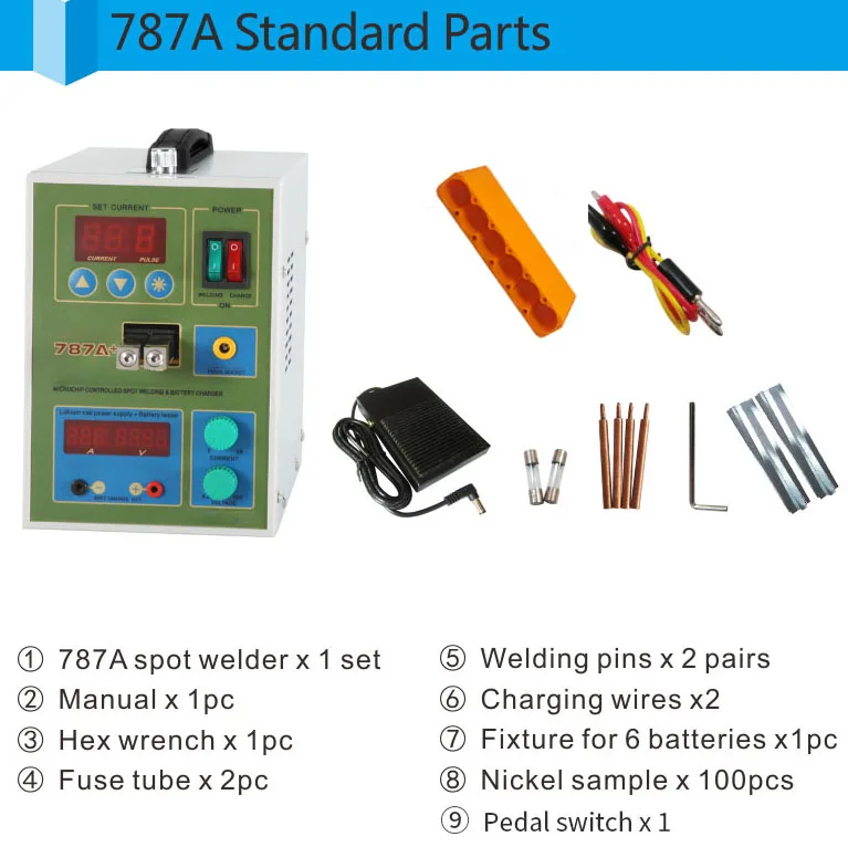 

220V ES Plug Battery Spot Welder Pulse Welding Machine Adjustable Charger 18650 Lithium-ion Battery Packs for Battery Welding