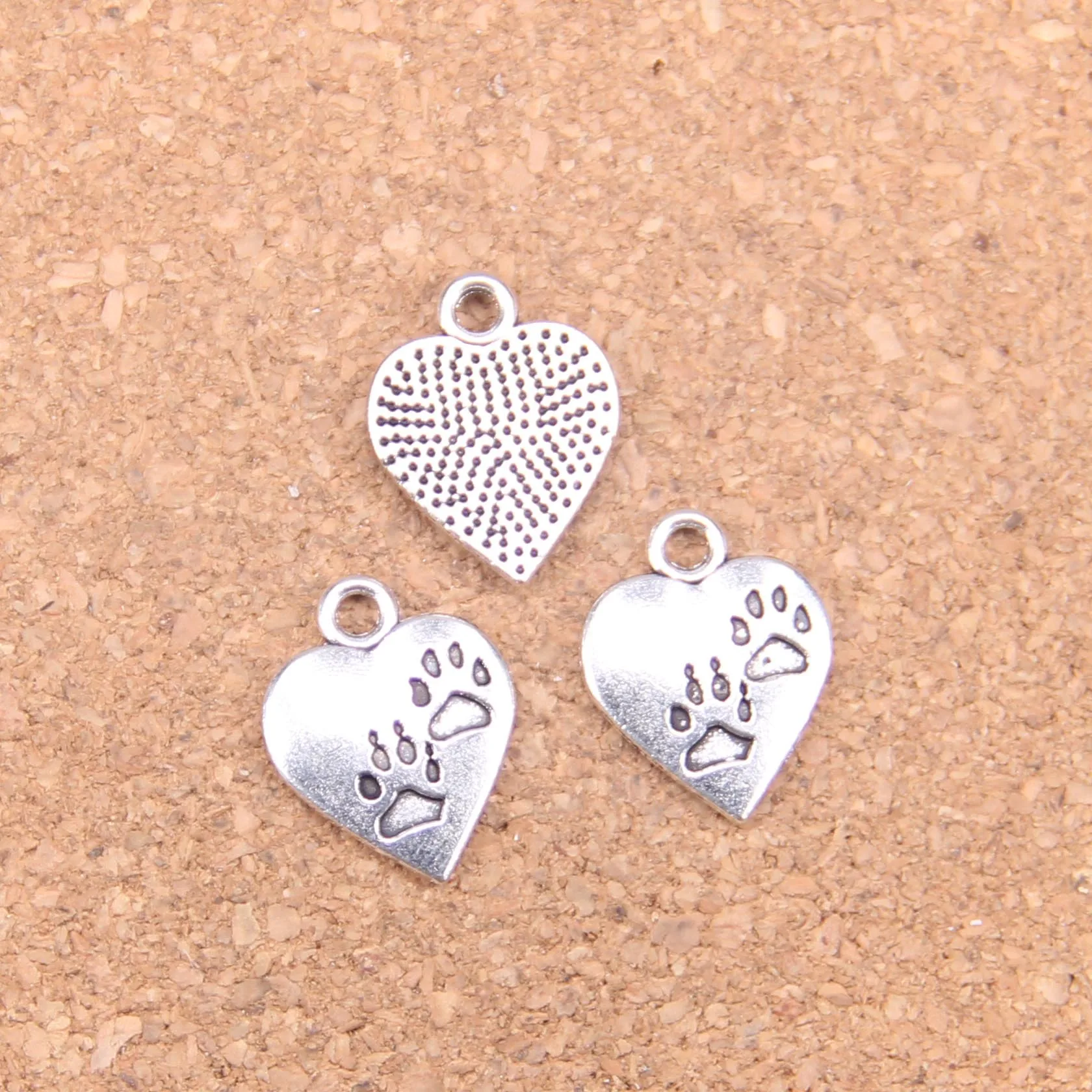 

106pcs Charms heart foot feet 17x13mm Antique Pendants,Vintage Tibetan Silver Jewelry,DIY for bracelet necklace