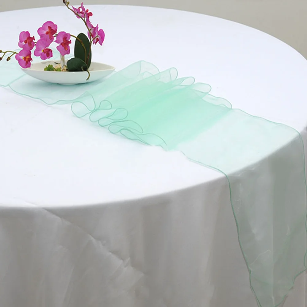 

30x275cm Organza Table Runners Table Decoration For Hotel Restaurant Wedding Party Christmas Home Textile Decor Table Runners