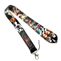 anime death note keyrings mobile phone lanyard cartoon neck strap for id card cover student badge phone holder cosplay xmas gift