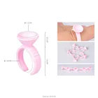 1000 шт. Маленький Средний Большой делитель неделимый розовые одноразовые чернил для татуажа, кольцевой наконечник для клей для ресниц мануального татуажа бровей, крышки контейнера