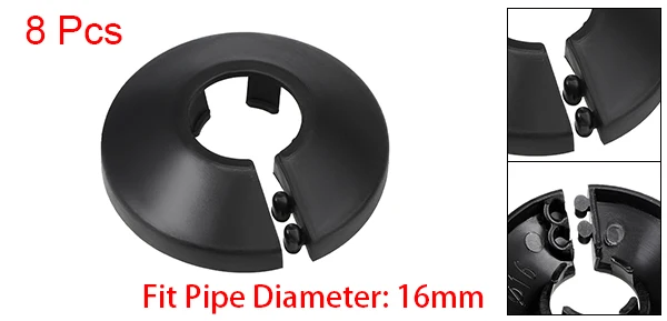 

Uxcell набор декоративных колпачков для труб 8 шт., пластик, белый/черный