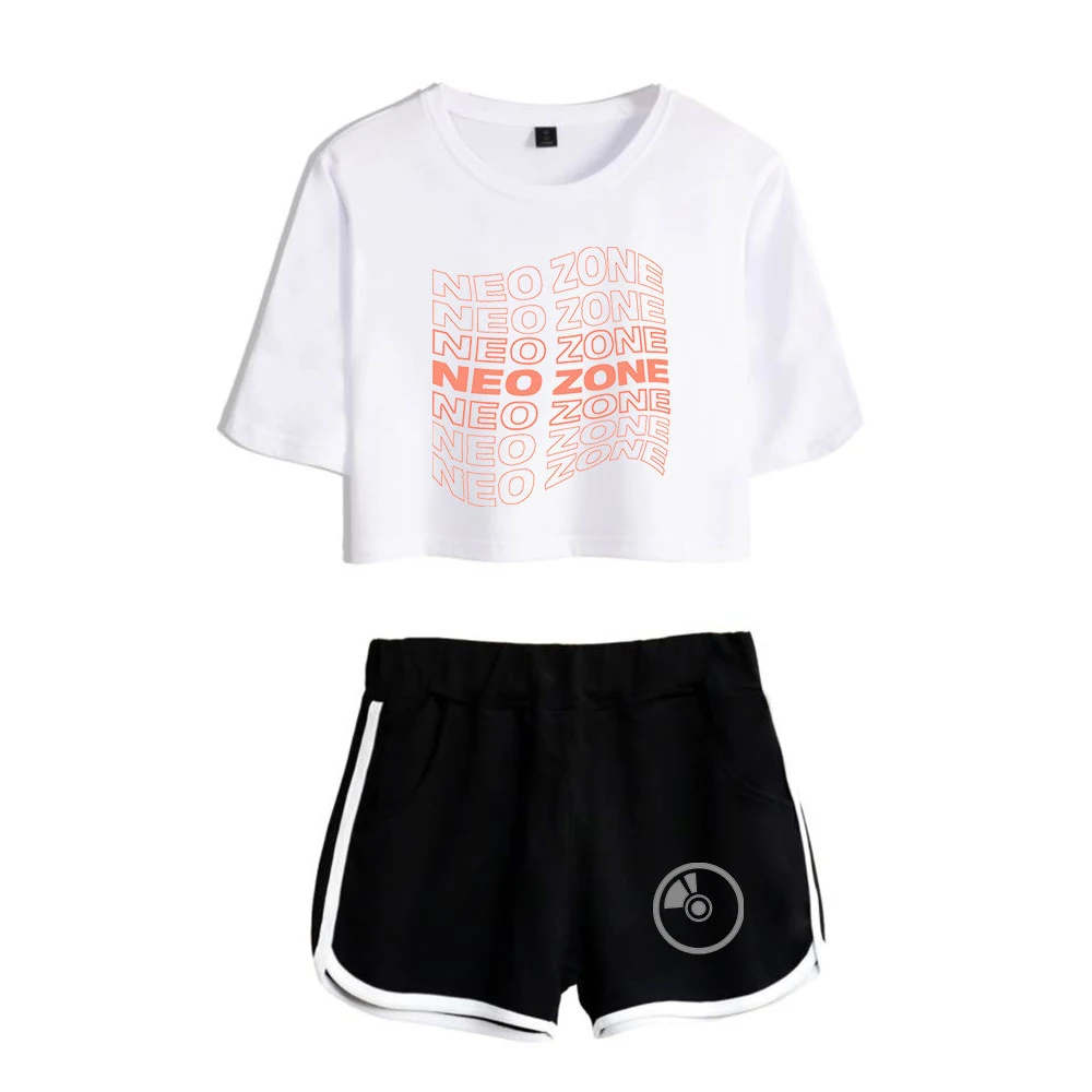 

Harajuku NCT 127 Neo Zone Two-Piece Short-Sleeved T-Shirt Shorts Fashion Print Short-Sleeved Shorts Suit Cotton Plus Polyester
