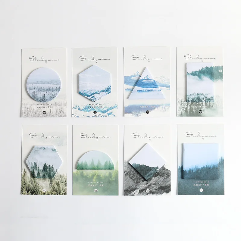 30 листов/блокнот бумага для заметок с изображением гор ландшафта | Канцтовары