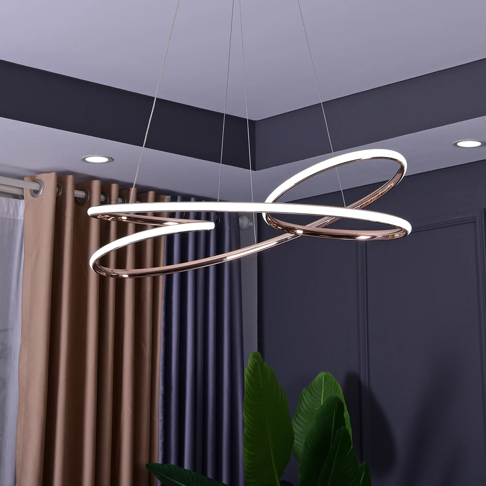 Позолоченная/хромированная светодиодная Люстра для столовой спальни кухни