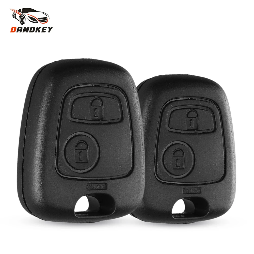 Dandkey 20 шт. для Peugeot 107 206 207 306 307 407 Citroen Toyota брелок ключей автомобиля 2 кнопки пульт