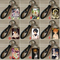 anime keychain yakusoku no the promised neverland ray norman mdf keyring strap figure hanging accessories 6cm