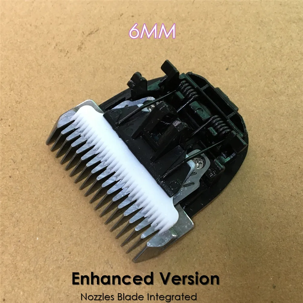 Enhanced Size 6mm Новая машинка для стрижки домашних животных лезвие Насадки 3/6/9/13 мм интегрированная режущая головка Сталь Керамика ножи для BaoRun P2 P3 P6 P9 S1 Машинки для стрижки собак - Цвет: Enhanced Size 6mm